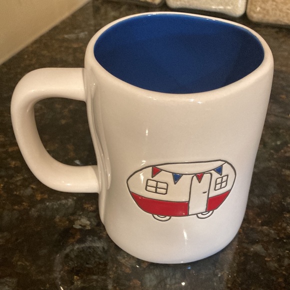 New Rae Dunn USA Trailer Camping Mug Double Sided. - Picture 2 of 5